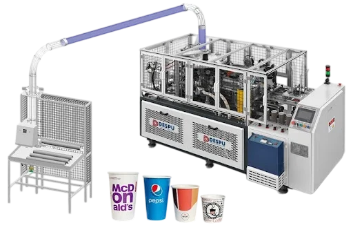 آلة صناعة الأكواب الورقية 150 كوب في الدقيقة